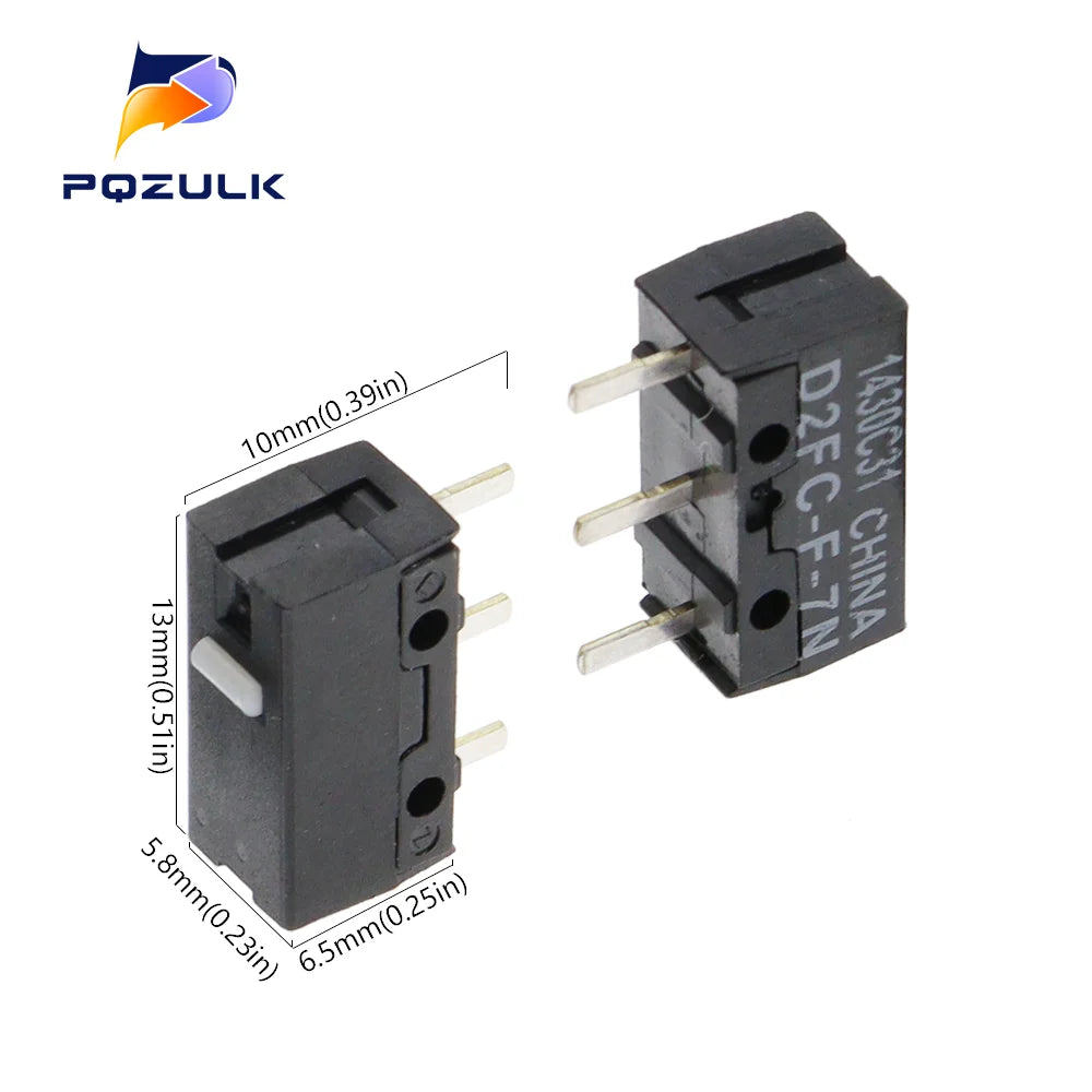 5PCS New Authentic Mouse Micro Switch D2FC-F-7N Mouse Button Fretting D2FC-E-7N D2FC
