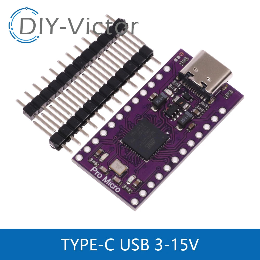 New Pro Micro 3.3V 8Mhz For Arduino ATmega32U4 5V/16MHz Module With 2 Row Pin Header For Leonardo