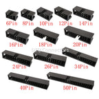 10-50Pcs DC3 IDC JTAG Socket 6-50Pin Male Header Connector 2.54mm Pitch Straight Needle DC3 ISP Double-spaced 2*6-50P DC3 Header