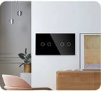 TAWOIA 1/2/3Gang Wall Touch Switch 1/2/3Way Function Base Stair Switches Spare Parts Sensor 157Glass Panel DIY Free Combination