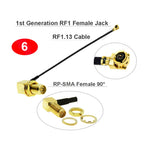 1pcs SMA to IPX Jumper 1st/4th Generation RF1/ RF4 Female Jack to SMA/ RP-SMA Female WIFI Antenna Cable RF1.13 Extension Pigtail