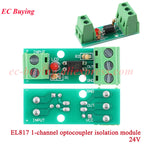 EL817 PC817 1 2 4 8 Way Channel Optocoupler Isolation Module PLC 3V-5V 12V 24V Photoelectric Isolator Optical Coupler Board