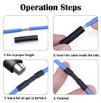 3:1 Black Dual Wall Heat Shrink Tube with Glue Dia.1.6mm - 50mm Polyolefin Insulated Wire Wrap Heat-shrinkable Sleeve For Cables