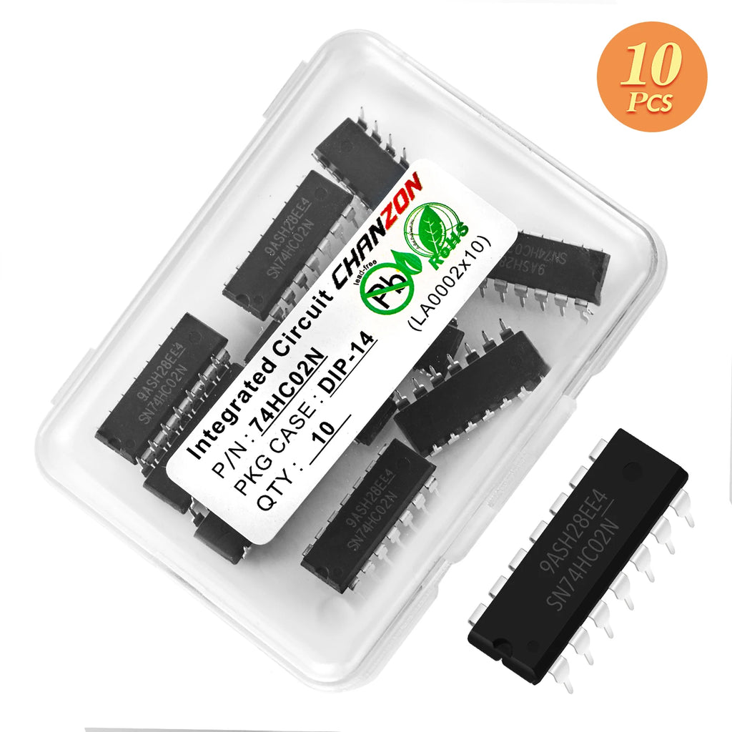 10PCS 74HC00N 74HC02N 74HC04N 74HC08N 74HC14N 74HC32N 74HC86N 74LS00N 74LS02N 74LS04N 74LS08N 74LS32N DIP DIP14 IC New Original