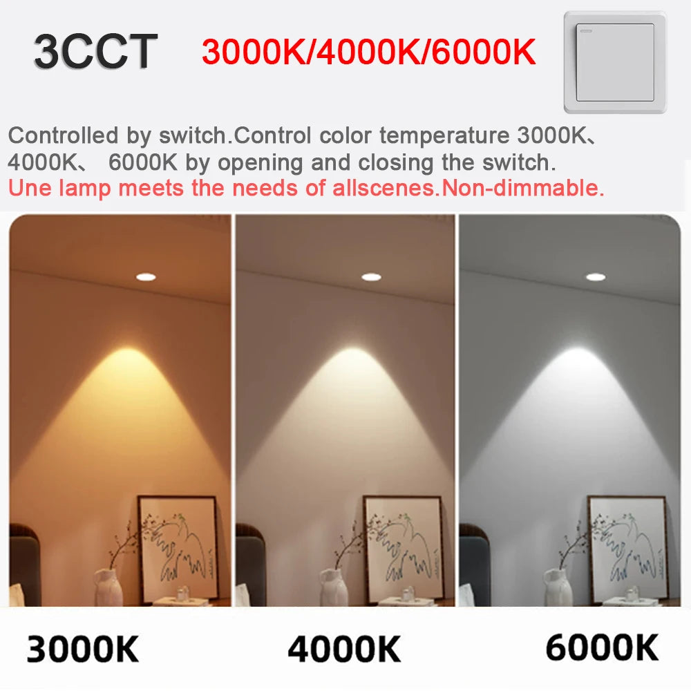 3CCT Tuya Bluetooth/Zigbee Matter Smart Recessed LED Downlight Aluminum Downlight AC5W-20W Spot Light