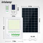 Solar Light Outdoor Motion Sensor Flood Security With Remote Control Powered Wall Dusk to Dawn Garden Porch Farm