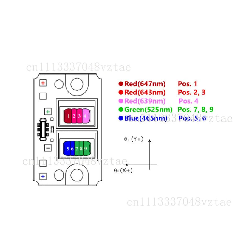 ORIGINAL TOP QUALITY 465nm 8.3W Blue 525nm 4.8W Green 643nm 10W Red Combined RGB Laser Diode Array NUMB12