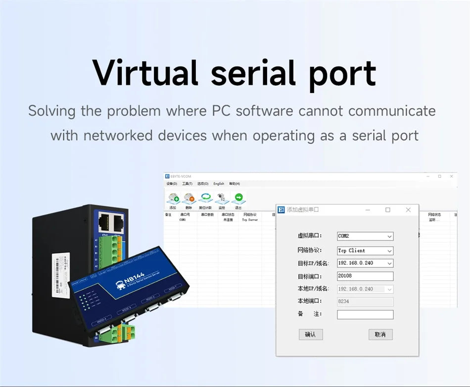 4 Channel Serial Server RS485 RS232 RS422 to Ethernet CDSENET NB144-V2 Series TCP UDP MQTT HTTP Modbus Storage Gateway Watchdog