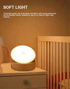 Night Light USB Motion Sensor Charging Round Energy-saving LED Lamp Bedroom Light Corridor Home Bathroom Wall Lights Night Light