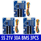 1~5PCS 5S 18V 21V 30A 45A BMS Lithium Battery Charging Protection Board NTC ,Balancing Function, and Temperature Protection
