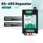 DC 9-40V RS485 2-Way Opto-Isolated Repeater Industrial-Grade 485 Hub 2-Port Anti-Interference Surge-Protected Signal Amplifier