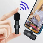 Mini Portable Wireless Lavalier Microphone for Live Broadcast Gaming Audio Video Recording Phone