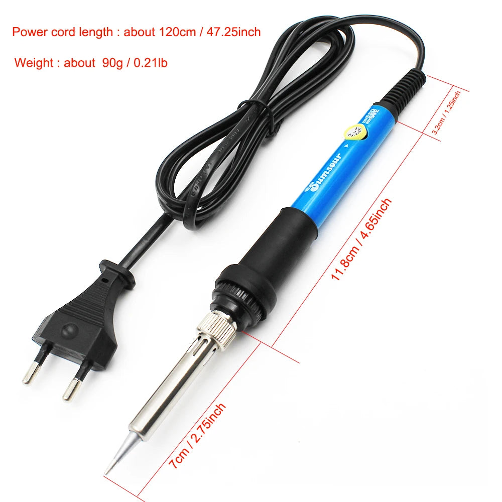 Sumsour Electric Soldering Iron 60W 220V / 110V Adjustable Temperature Welding Rework Solder Repair Tools Kit