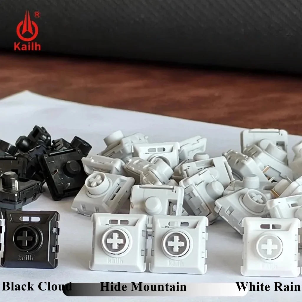 Kailh Full POM Mini Switch Low-profile Mechanical Keyboard Clicky Tactile Linear Hide Mountain Black Cloud White Rain 1353Hitbox
