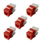 Cat6 RJ45 Keystone Jacks Module Connector Ethernet for Wall Plate Patch Panel 54DB