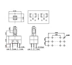 10PCS 13MM X 8.5MM Self-Locking Mini Plastic Switch Latching Switch Small Button Switch 12Pin DIP Switch