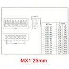 YanXi 10PCS SH1.0 1.25 ZH1.5 PH2.0 XH2.54 Connector Female Plug 2/3/4/5/6/8/9/10/12Pin With Cable Terminal Wire 10/20/30cm