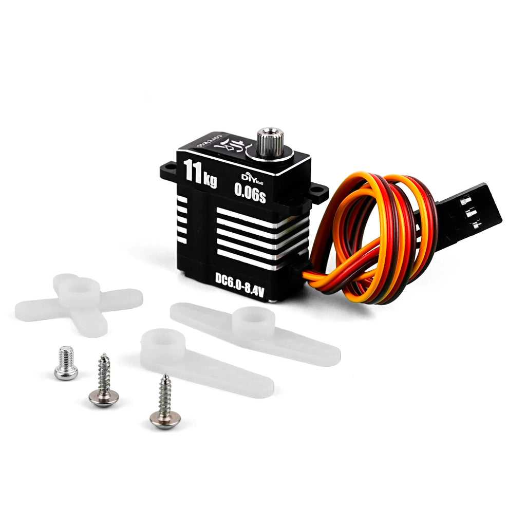 Micro 8.4V 0.06S 11KG Digital Servo Motor Mini Full Metal Coreless Programmable Servos 180/270/360 Degree High Torque for RC Car