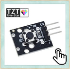 TZT 1/3PCS KY-008 3pin 650nm Red Laser Transmitter Dot Diode Copper Head Module for arduino DIY Kit
