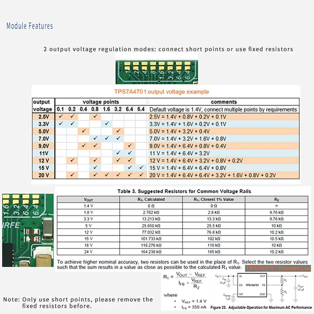 TPS7A4701 1A RF Low-Noise Voltage Regulator Power Supply DC-DC 3V-35V TO 3.3V 5V 9V 12V 15V 19V 24V Audio DAC Decoder Amplifiers