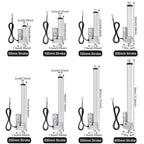 12V Electric Linear Actuator 50/100/150/200/250/300/350/400mm Stroke 3000N Electric Reciprocating Lifting Linear Motion Actuator