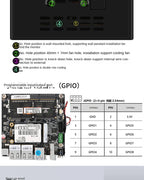 CPU Intel N3700 mini host 6W low power consumption X86-P1 soft routing quad core quad thread