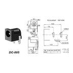 DC002/004/DC005/015 Power Socket 3.5x1.3mm 5.5x2.1mm 5.5x2.5mm DC Power Socket USB Three-Leg Direct Plug Socket Female Connector