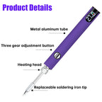 650mAh LED Digital Display 510 Interface Electric Soldering Iron Power Supply USB Battery Wireless Soldering Iron Accessories