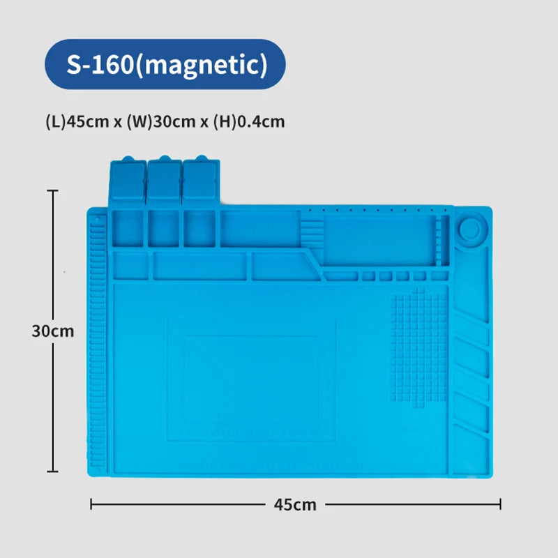 S-160 TE-509/502/508/610 LW-M3/M4 Silicone Soldering Mat ESD Antistatic Heat Resistant Insulation Repair Working Mat