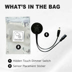 12V/24V 60W Touch Switch, Suitable for Concealed Installation in Furniture with a Thickness of 0-40mm, LED Touch Dimming Sensor.