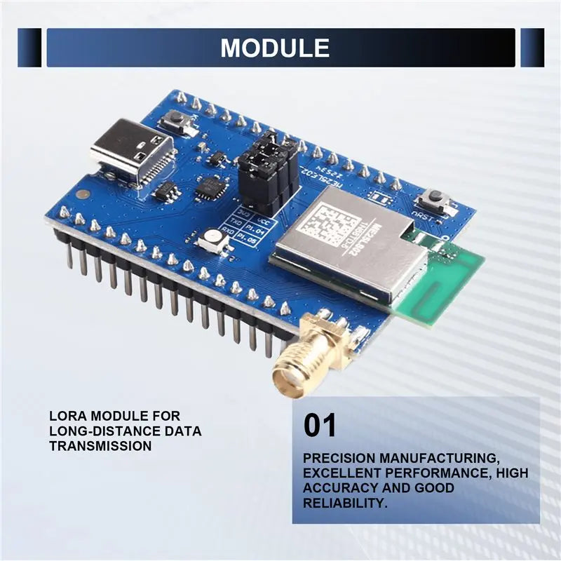 FEDI-BLE 6.0 Lorawan Combo RF Module MX25LE02 LLCC68 NRF54L15 PCB Antenna Uart Wireless & RF Lora Module