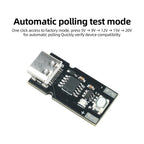 PD QC USB-C Voltage Trigger Module 5–20V Adjustable Voltage Module Supports Integer Decimal Setting Polling Test