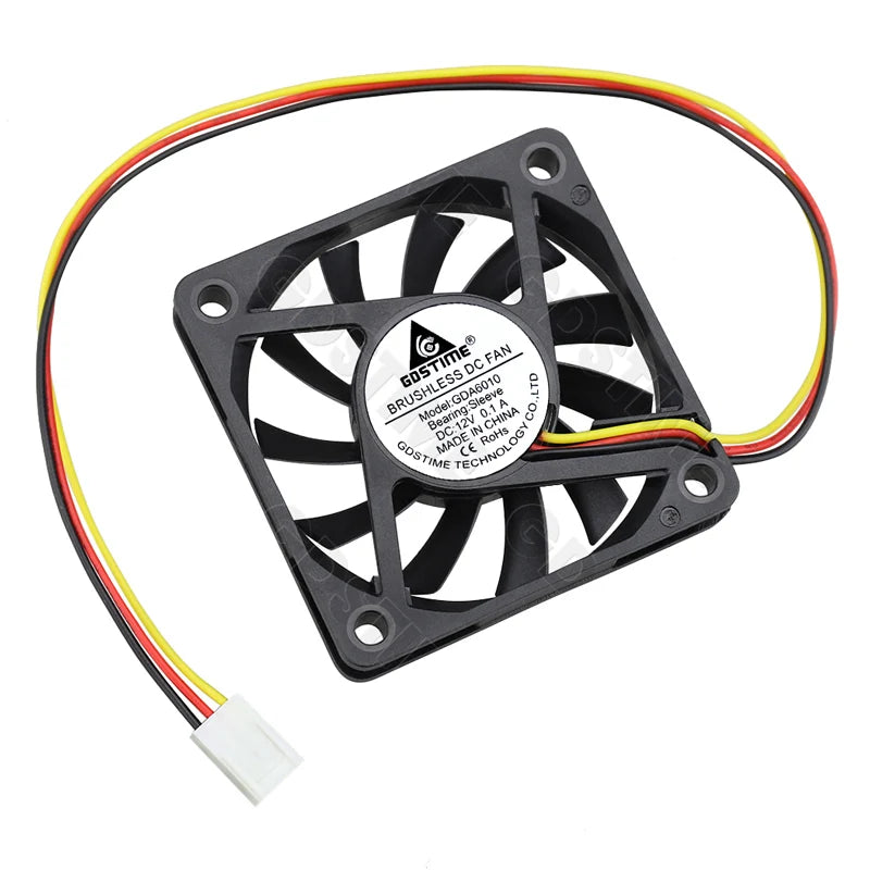 Gdstime 60MM Fan 24V 12V 5V Cooler 60x60x10MM Axial Cooling Fan 6010 Dual Ball Brushless Dupont USB Fan for PC Case CPU Cooling
