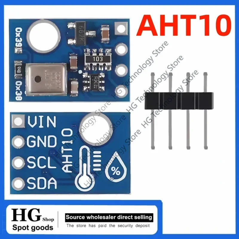 1-5PCS/Lot AHT10 High Precision Digital Temperature and Humidity Sensor Measurement Module I2C Communication Can Replace SHT20