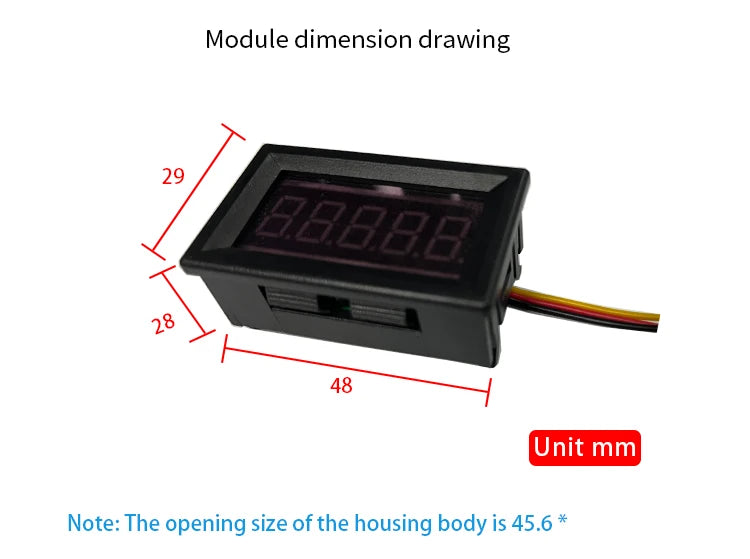 5-Digit High Precision DC Digital Voltmeter Panel Meter Head, 0-99.999V (100V), RS485 Modbus RTU Online, LED Display DIY Module