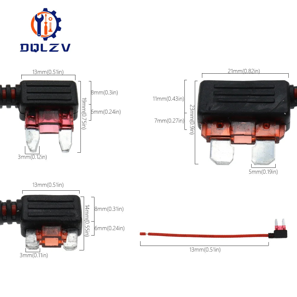 12V 5A 10A 15A 20A Car Fuse Holder Add-a-circuit TAP Adapter Micro Standard ATM APM Blade MINI Medium Simple Safety Device