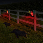 Solar Outdoor Motion Sensor Alarm Home  Alarm with Dog Barking Gunshot Sound Support Recording and Adjustable Volume