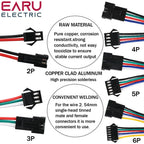 2Pin 3Pin 4Pin 5Pin 6Pin led Connector Male/female JST SM 2 3 4 5 6Pin Plug Connector Wire Cable for Led Strip Light Lamp Driver