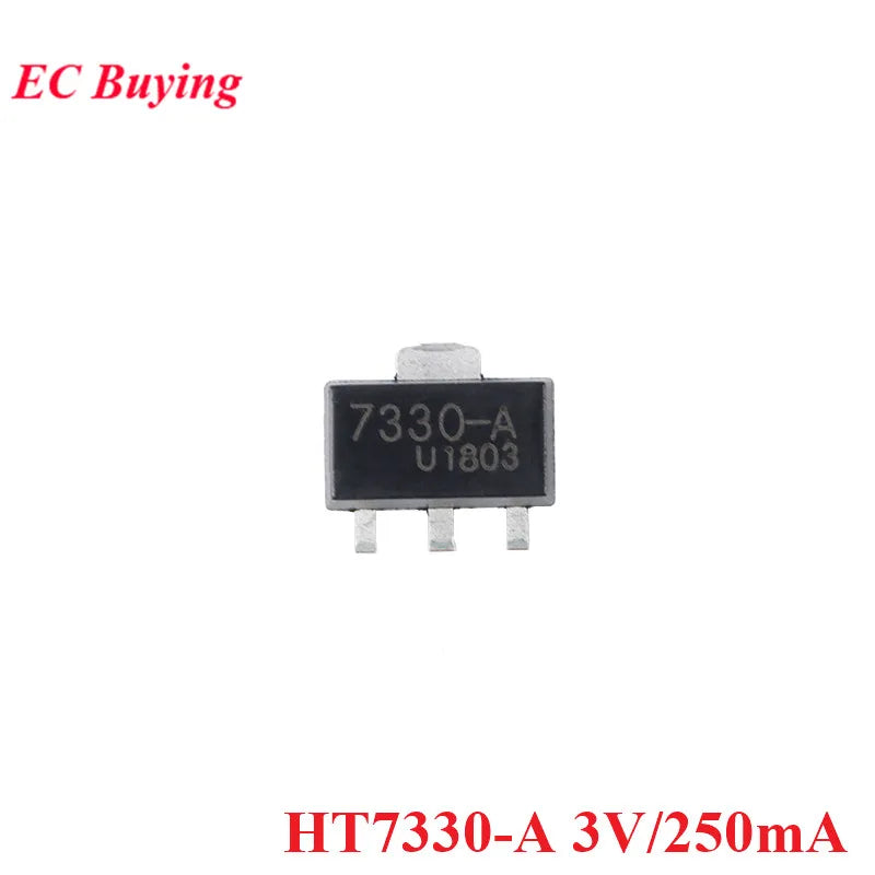 10pcs/lot HT7330 HT7333 HT7350 HT7350-A HT7333-A HT7330-A SOT-89 SOT89 3V/3.3V/5V 250mA Low Dropout Linear Regulator LDO Chip IC
