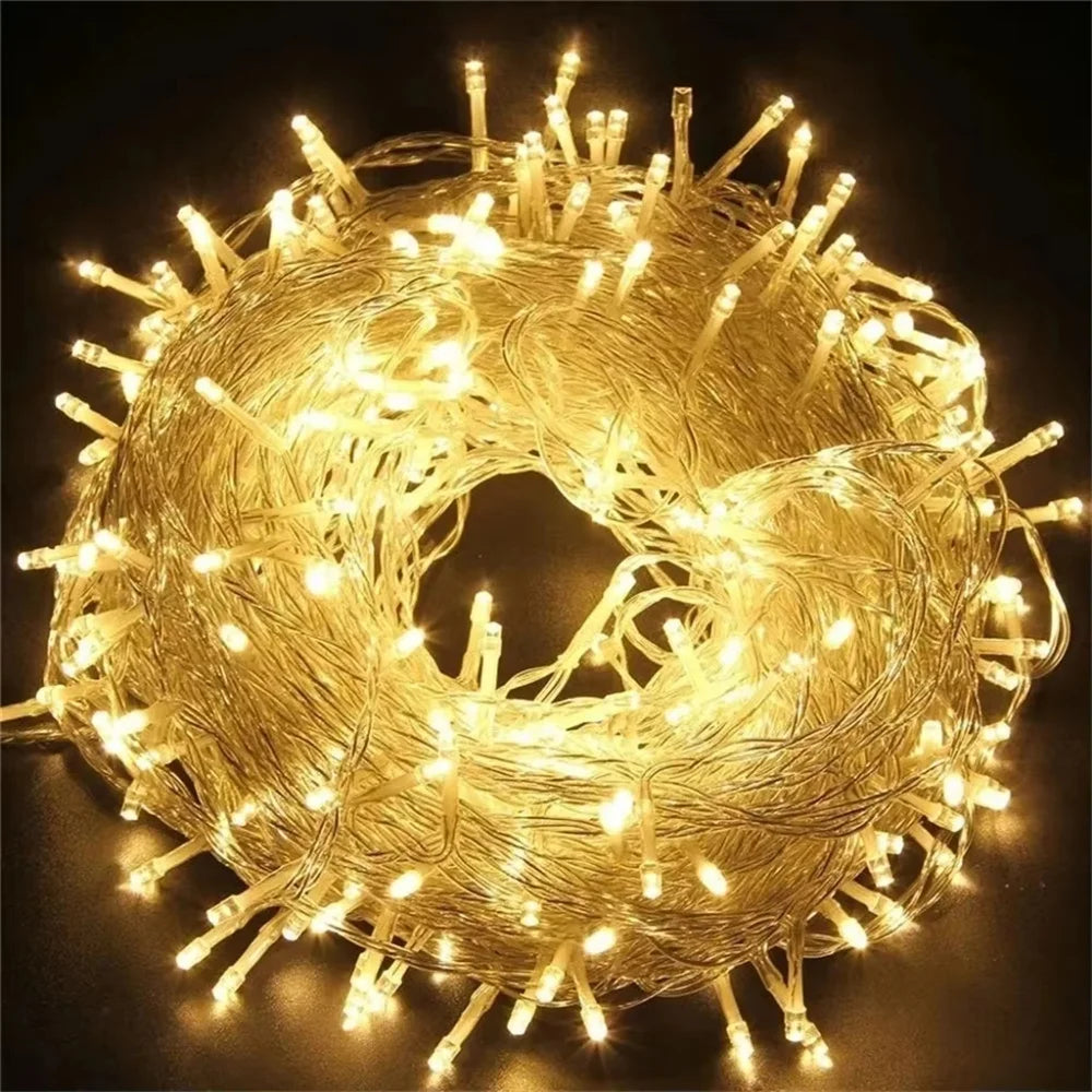 Holiday Outdoor 100 LED String Lights 10M 220V 110V Christmas Xmas Wedding Party Decorations Garland Lighting Christmas light