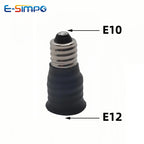 2PCS E10-E12 E11-E12 E11-E14 E12-E12 E10-E14 E17-E14 Light Socket adapter E10 to E12 Candelabra lamp holder converter,Install