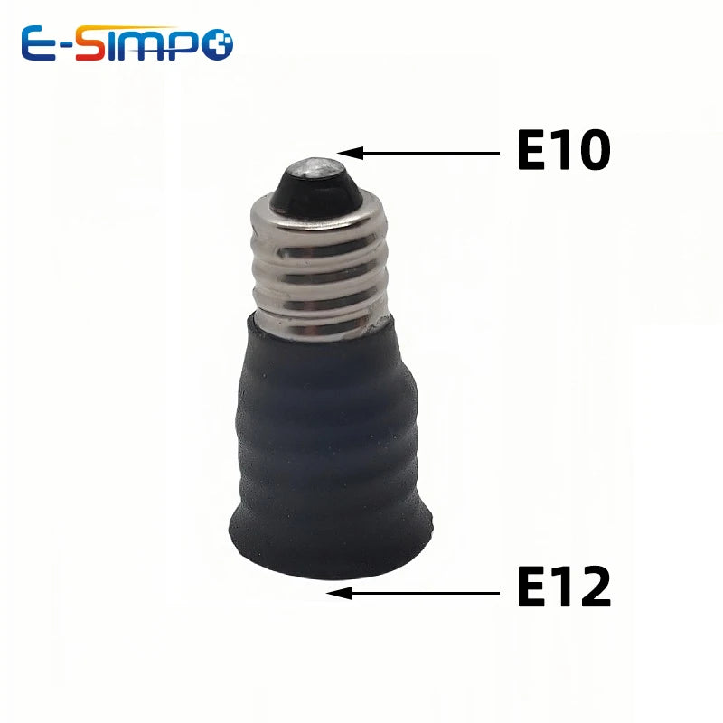2PCS E10-E12 E11-E12 E11-E14 E12-E12 E10-E14 E17-E14 Light Socket adapter E10 to E12 Candelabra lamp holder converter,Install