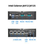 4 Ethernet Mini PC Intel N100 N2830 J1900 J4125 N5105 CPUs X86 Firewall Router Pfsense OPNSENSE Windows Linux Virtual Machine