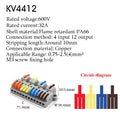 Wire Connector Electrical Cable Terminals Blocks Universal Quick Conductor Splitter Push-in LED Tool Mountable Rail Junction Box