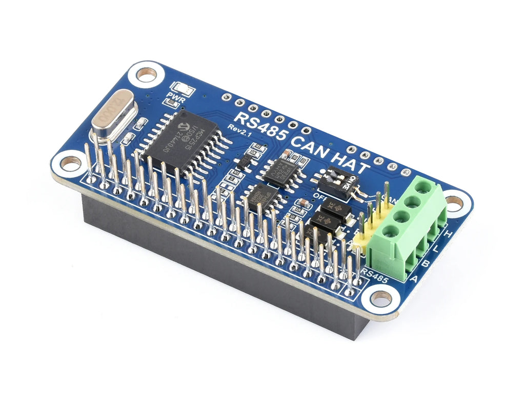 Waveshare RS485 CAN HAT For for  for Raspberry Pi 5/4B/3B/Pi Zero/Zero, Allows Stable Long-Distance Communication via RS485/CAN