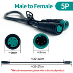 4/10Pcs M8 2 3 4 5 6 Pin Electric Bicycle Butt Joint Plug Waterproof for Ebike Display Cable 25cm Female Male Optional Connector