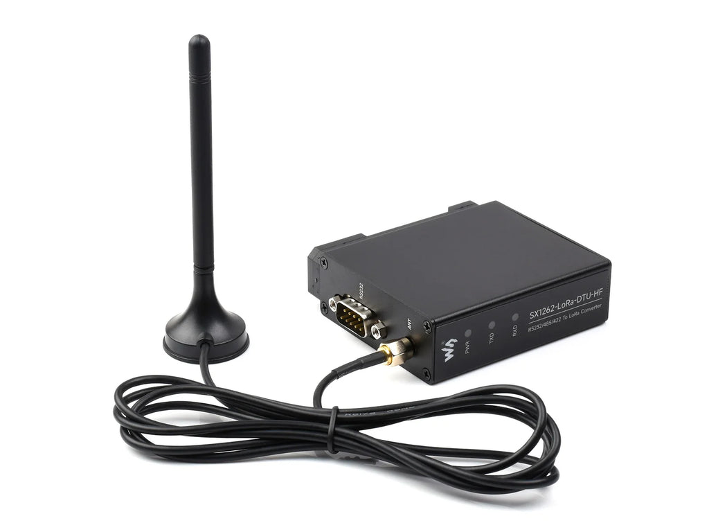 Waveshare Rail-mount SX1262 LoRa Data Transfer unit, RS232/RS485/RS422 To LoRa, Suitable For Sub-GHz Band Data Acquisition