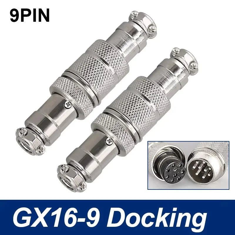 GX16 Docking Aviation Connector 2 3 4 5 6 7 8 9 10 Pin Male Female Plug Socket Inline Wire Panel Cable Connector Adapter Joint