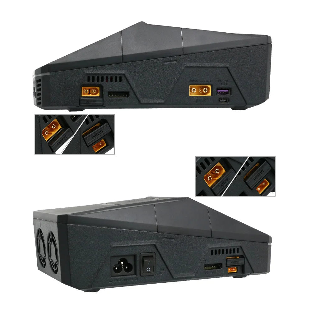 ToolkitRC Q6AC 400W/ DC 1000W 4CH Smart Balance Output Built-in 65W USB Output 15W Charger With Wireless for 1‑6S LiPo Batter