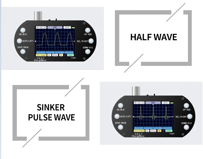 High Performance Handheld Oscilloscope for Charging, Portable Digital Maintenance, Entry-Level Teaching and Maintenance